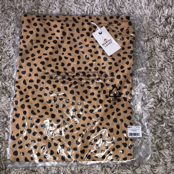 Marine Layer Ryan Slip Midi Skirt Cheetah Print NWT 4 - Picture 3 of 8